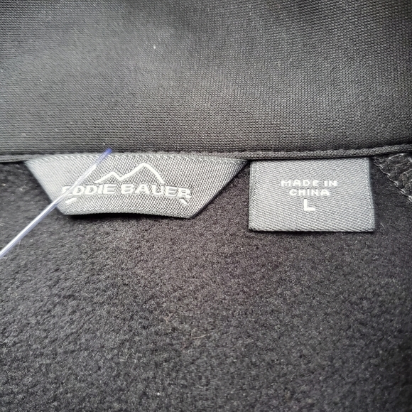 𝅺Eddie Bauer Large black women's  Full-Zip Microfleece Jacket - Picture 4 of 13